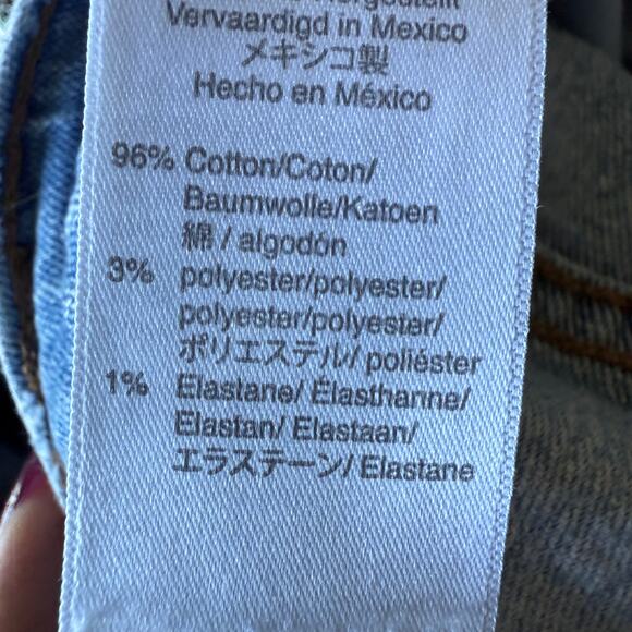 Madewell Classic Straight Jeans Women 26 Light Wash Cropped Raw Hem Streetwear - Picture 5 of 8